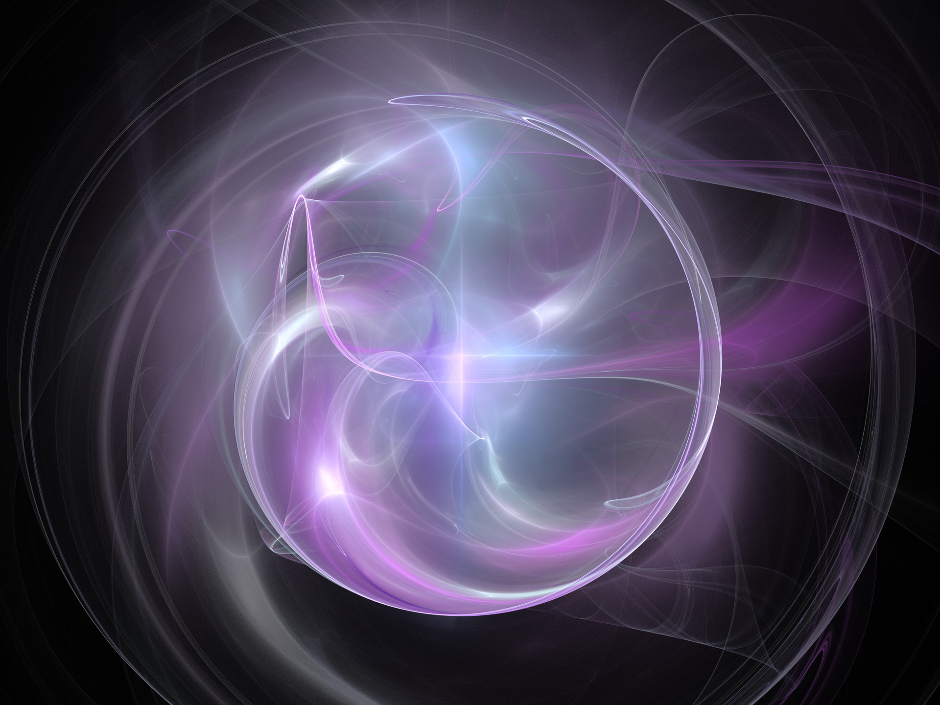 Purple glowing fractal circle