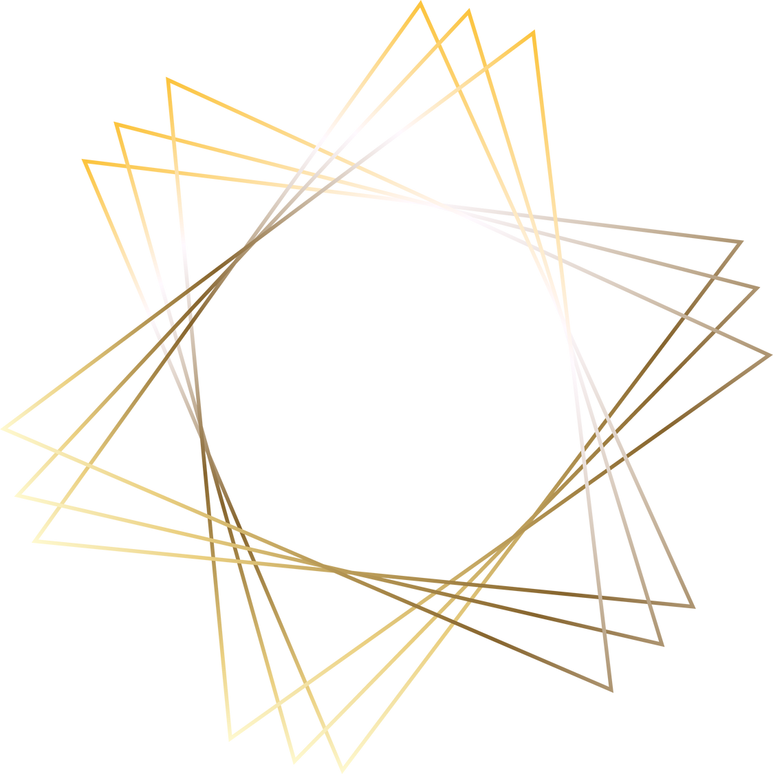 Golden Geometric Frame Illustration